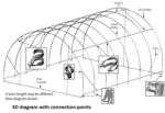 20'Wx36'Lx12'H quonset garage shelter